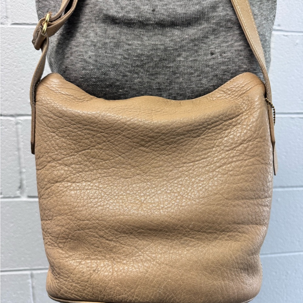Coach Leather Shoulder Bag in Taupe